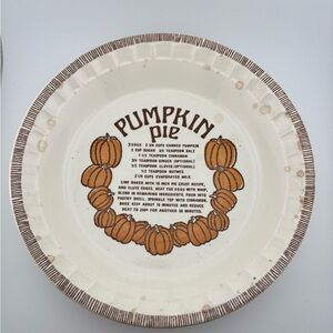 Royal China By Jeannette Pumpkin Pie Plate